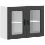 Armario pared cocina puerta de cristal Kalmar negra en Armarios de cocina | Comprar online en Foru.es