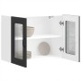Armario pared cocina puerta de cristal Kalmar negra en Armarios de cocina | Comprar online en Foru.es