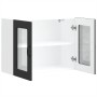 Armario pared cocina puerta de cristal Kalmar negra en Armarios de cocina | Comprar online en Foru.es