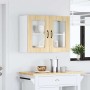 Armario de cocina de pared con puerta de cristal "Kalmar" de, roble Sonoma, madera de ingeniería en Armarios de cocina | Comprar