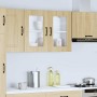 Armario de cocina de pared con puerta de cristal "Kalmar" de, roble Sonoma, madera de ingeniería en Armarios de cocina | Comprar
