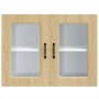 Armario de cocina de pared con puerta de cristal "Kalmar" de, roble Sonoma, madera de ingeniería en Armarios de cocina | Comprar