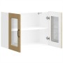 Armario de cocina de pared con puerta de cristal "Kalmar" de, roble Sonoma, madera de ingeniería en Armarios de cocina | Comprar