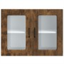 Armario de cocina de pared con puerta de cristal "Kalmar" de, roble ahumado, madera de ingeniería en Armarios de cocina | Compra