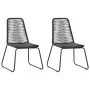 Set de comedor de jardín de 3 piezas PVC ratán negro de vidaXL, Conjuntos de jardín - Ref: Foro24-3060112, Precio: 217,12 €, ...