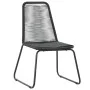 Set de comedor de jardín de 3 piezas PVC ratán negro de vidaXL, Conjuntos de jardín - Ref: Foro24-3060112, Precio: 217,12 €, ...