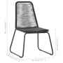 Set de comedor de jardín de 3 piezas PVC ratán negro de vidaXL, Conjuntos de jardín - Ref: Foro24-3060112, Precio: 217,12 €, ...
