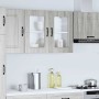 Armario de cocina de pared con puerta de cristal "Kalmar" de, madera de ingeniería Sonoma gris en Armarios de cocina | Comprar o