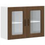 Armario pared cocina puerta de cristal Kalmar roble marrón en Armarios de cocina | Comprar online en Foru.es