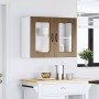 Armario pared cocina puerta de cristal Kalmar roble marrón en Armarios de cocina | Comprar online en Foru.es