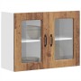 Armario pared cocina puerta de cristal Kalmar madera vieja en Armarios de cocina | Comprar online en Foru.es