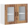 Armario pared cocina puerta de cristal Kalmar madera vieja en Armarios de cocina | Comprar online en Foru.es
