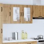Armario de cocina de pared con puerta de cristal "Kalmar" de, roble artesanal, madera de ingeniería en Armarios de cocina | Comp