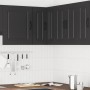 Armario cocina esquina de pared Kalmar madera ingeniería negra en Armarios de cocina | Comprar online en Foru.es