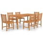 Conjunto de comedor de jardín 7 piezas madera maciza de teca de vidaXL, Conjuntos de jardín - Ref: Foro24-3059941, Precio: 93...