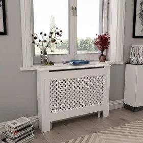 Cubiertas para radiador 2 unidades MDF blanco 112x19x81,5 cm de vidaXL, Accesorios para radiadores de calefacción - Ref: Foro...