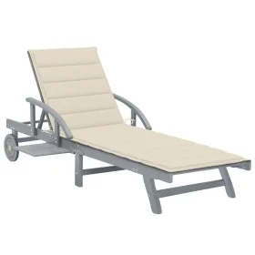 Gartenliege mit Kissen massives Akazienholz von vidaXL, Liegen - Ref: Foro24-3061331, Preis: 206,64 €, Rabatt: %