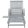 Tumbona de jardín con cojín madera maciza de acacia de vidaXL, Tumbonas - Ref: Foro24-3061331, Precio: 210,38 €, Descuento: %