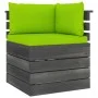 Corner sofa made of garden pallets with pine wood cushions by vidaXL, Modular outdoor sofas - Ref: Foro24-3061658, Price: 114...