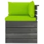 Corner sofa made of garden pallets with pine wood cushions by vidaXL, Modular outdoor sofas - Ref: Foro24-3061658, Price: 114...