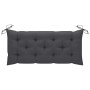 Banco de jardín 2 plazas madera eucalipto gris y cojín 120 cm de vidaXL, Bancos de jardín - Ref: Foro24-3061038, Precio: 192,...