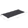 Banco de jardín 2 plazas madera eucalipto gris y cojín 120 cm de vidaXL, Bancos de jardín - Ref: Foro24-3061038, Precio: 192,...
