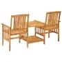 Sillas y mesita de jardín con cojines madera maciza acacia de vidaXL, Conjuntos de jardín - Ref: Foro24-3061290, Precio: 147,...