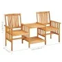 Sillas y mesita de jardín con cojines madera maciza acacia de vidaXL, Conjuntos de jardín - Ref: Foro24-3061290, Precio: 147,...