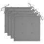 Sillas de jardín con cojines 4 uds madera maciza de acacia gris de vidaXL, Sillas de jardín - Ref: Foro24-3061224, Precio: 28...