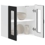 Armario pared cocina puerta de cristal Kalmar negra en Armarios de cocina | Comprar online en Foru.es