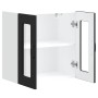 Armario pared cocina puerta de cristal Kalmar negra en Armarios de cocina | Comprar online en Foru.es