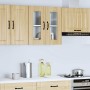Armario de cocina de pared con puerta de cristal "Kalmar" de, roble Sonoma, madera de ingeniería en Armarios de cocina | Comprar