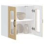 Armario de cocina de pared con puerta de cristal "Kalmar" de, roble Sonoma, madera de ingeniería en Armarios de cocina | Comprar