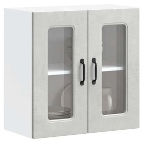 Armario pared cocina puerta de cristal Kalmar gris hormigón en Armarios de cocina | Comprar online en Foru.es