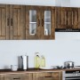 Armario de cocina de pared con puerta de cristal "Kalmar" de, roble ahumado, madera de ingeniería en Armarios de cocina | Compra