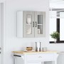 Armario de cocina de pared con puerta de cristal "Kalmar" de, madera de ingeniería Sonoma gris en Armarios de cocina | Comprar o