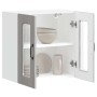 Armario de cocina de pared con puerta de cristal "Kalmar" de, madera de ingeniería Sonoma gris en Armarios de cocina | Comprar o