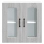 Armario de cocina de pared con puerta de cristal "Kalmar" de, madera de ingeniería Sonoma gris en Armarios de cocina | Comprar o