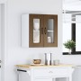 Armario pared cocina puerta de cristal Kalmar roble marrón en Armarios de cocina | Comprar online en Foru.es