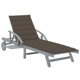 Tumbona de jardín con cojín madera maciza de acacia de vidaXL, Tumbonas - Ref: Foro24-3061337, Precio: 206,80 €, Descuento: %