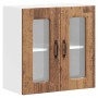 Armario de cocina de pared con puerta de cristal "Kalmar" de, madera de ingeniería envejecida en Armarios de cocina | Comprar on