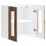 Armario de cocina de pared con puerta de cristal "Kalmar" de, madera de ingeniería envejecida en Armarios de cocina | Comprar on