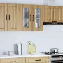 Armario de cocina de pared con puerta de cristal "Kalmar" de, roble artesanal, madera de ingeniería en Armarios de cocina | Comp
