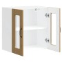Armario de cocina de pared con puerta de cristal "Kalmar" de, roble artesanal, madera de ingeniería en Armarios de cocina | Comp