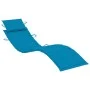 Garden lounger with table and cushion made of solid acacia wood. by vidaXL, Loungers - Ref: Foro24-3061591, Price: 187,56 €, ...