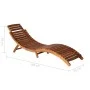 Garden lounger with table and cushion made of solid acacia wood. by vidaXL, Loungers - Ref: Foro24-3061591, Price: 187,56 €, ...
