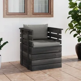 Sillón de jardín con cojines madera de pino de vidaXL, Sofás modulares de exterior - Ref: Foro24-3061720, Precio: 111,28 €, D...