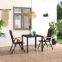 Juego de comedor para jardín 3 piezas negro y marrón de vidaXL, Conjuntos de jardín - Ref: Foro24-3060082, Precio: 295,95 €, ...