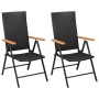 Juego de comedor para jardín 3 piezas negro y marrón de vidaXL, Conjuntos de jardín - Ref: Foro24-3060082, Precio: 295,95 €, ...