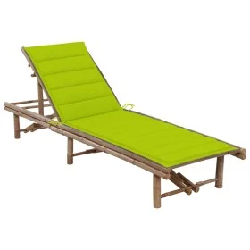 Gartenliege mit Bambus-Kissen von vidaXL, Liegen - Ref: Foro24-3061643, Preis: 206,85 €, Rabatt: %